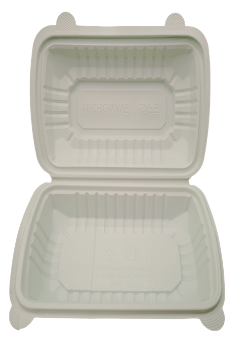 Hoagie: Corn Starch Hinged Container 200x(9x6")